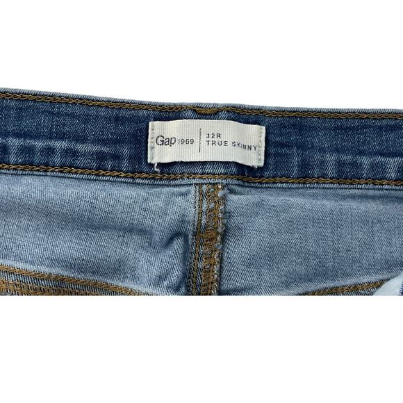 Gap 1969 30 Regular Women's True Skinny Jeans Mid Wash Denim - Picture 12 of 15